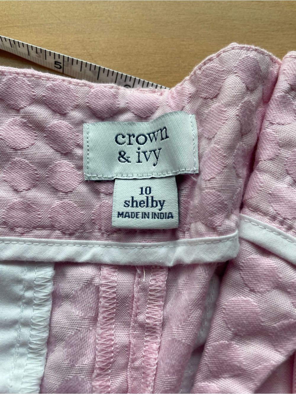 crown & ivy Light Pink Quilted Skort with Scallop Edge - Picture 3 of 6